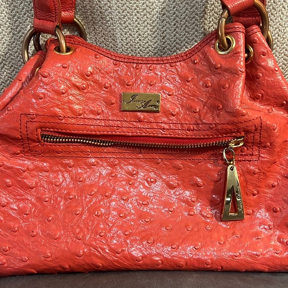 Isabella Adams Red Orange Designer Women's Bag - Picture 3 of 13
